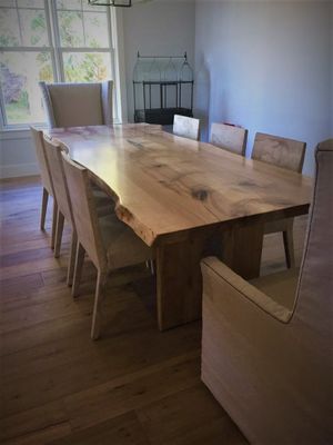 Wood dining room table