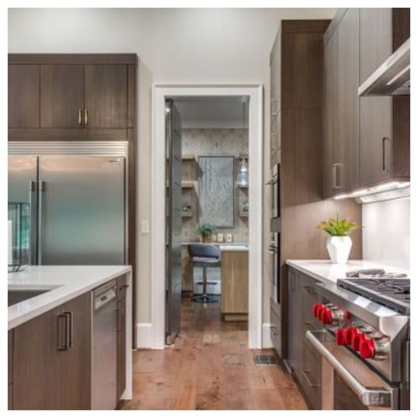 kitchen with euro-style cabinets