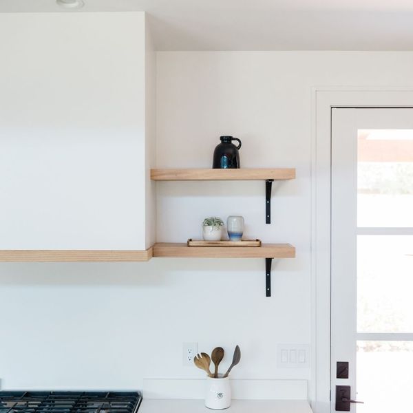 Kitchen shelves.