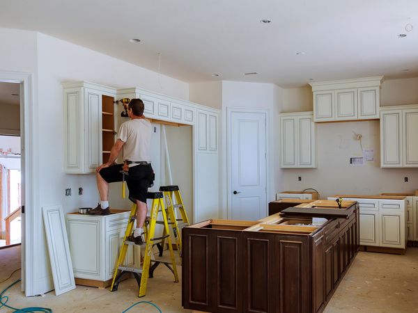 Image of cabinets being installed