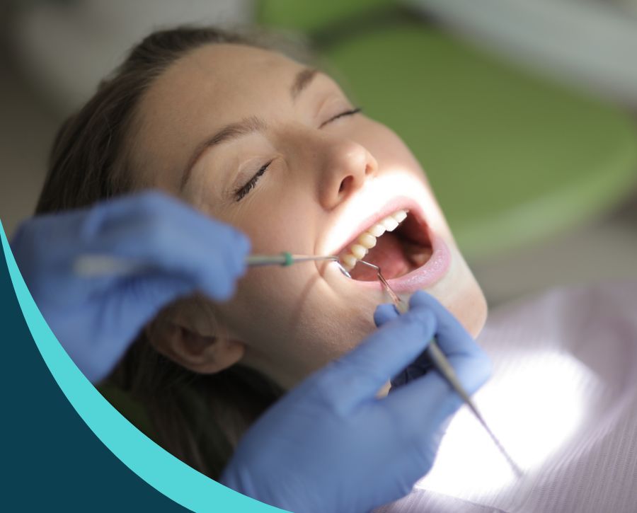 woman at the dentist