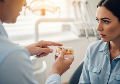 Dentist Explains Dental Procedure to Patient