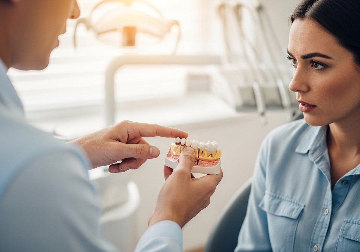 Dentist Explains Dental Procedure to Patient