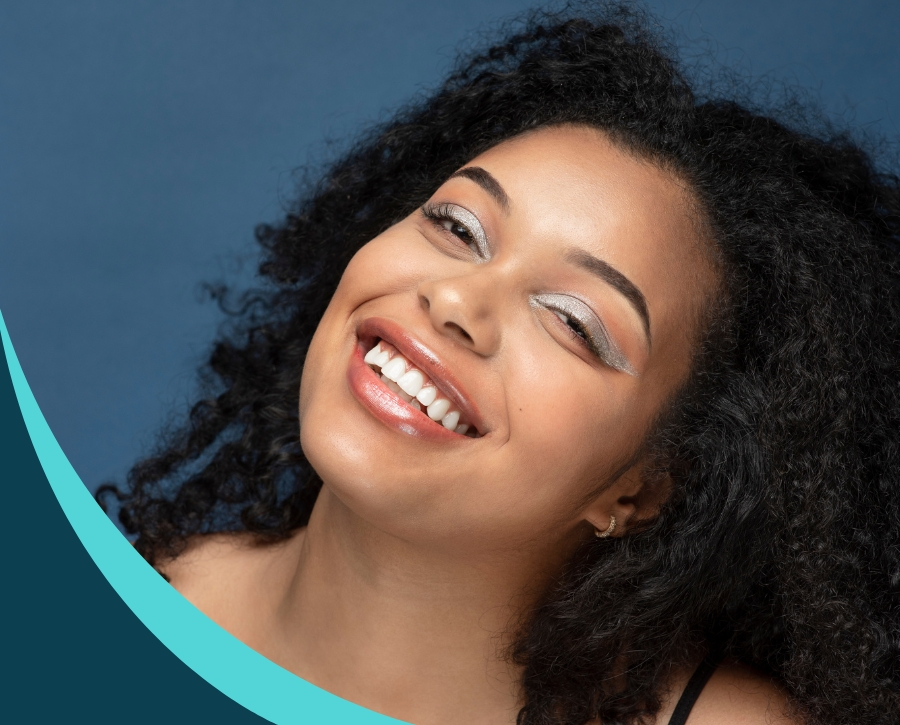woman with veneers