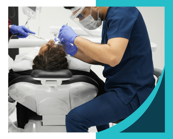 dentist working on patient