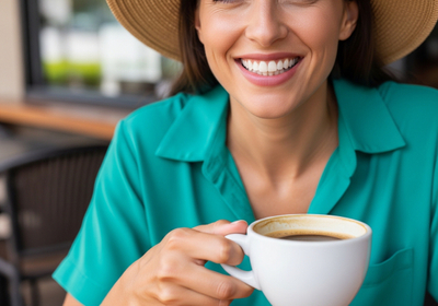 Woman Enjoying Coffee