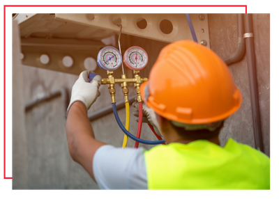 HVAC technician providing HVAC services. 