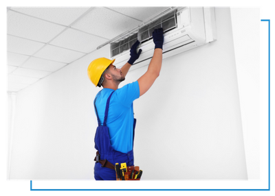 HVAC technician providing HVAC services. 