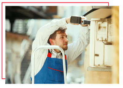 HVAC installation. 