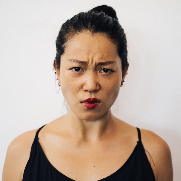 Frown lines on a woman. Frown lines on a woman.