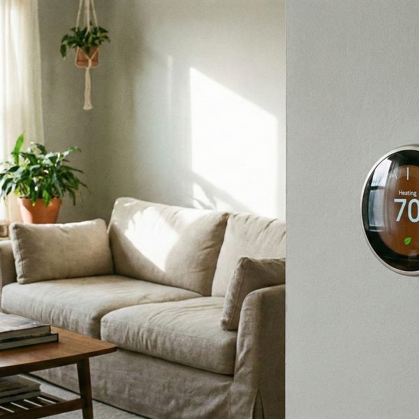Thermostat in a living room