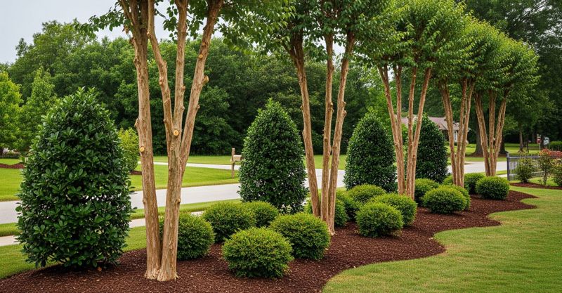 Front yard trees.