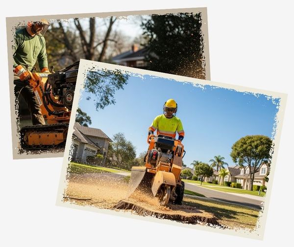 stump grinding in action stump grinding in action
