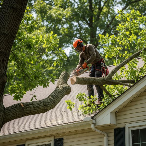 Arborist at work.