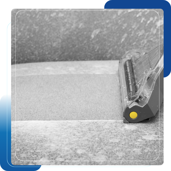 cleaning couch with soap