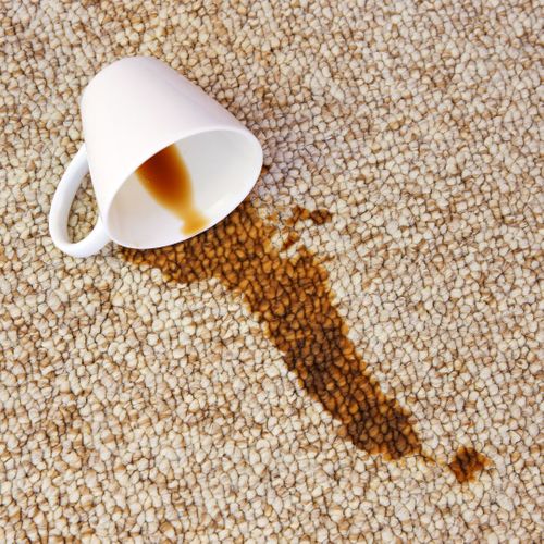 coffee spilled on a carpet