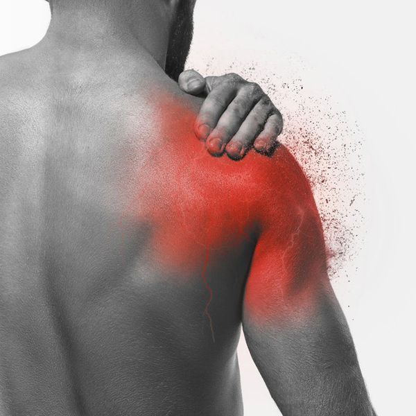 man with shoulder pain