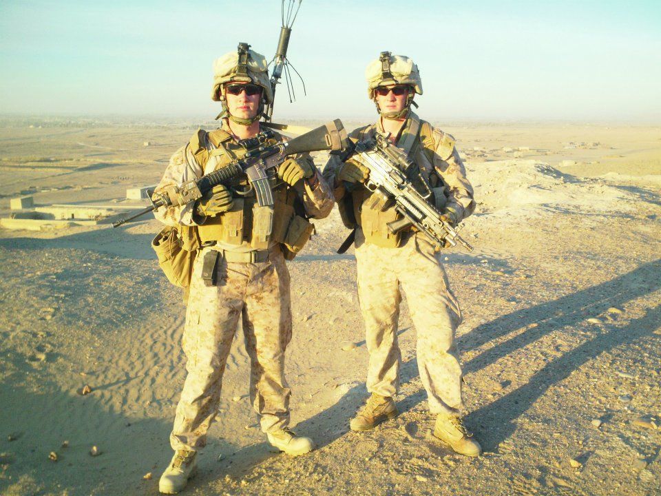 Harrison Swift (Left) in Afghanistan