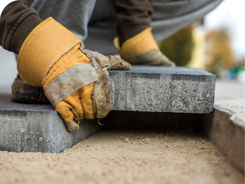 concrete and stone paving