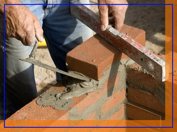 mason contractor lays new brick mason contractor lays new brick