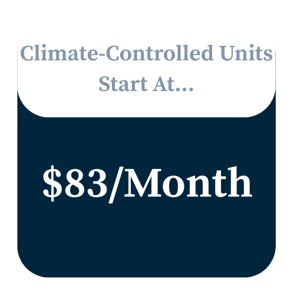 Climate Controlled Start At $83/Month