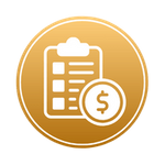 icon of dollar sign with checklist