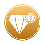icon of diamond with dollar sign