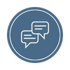 2 chat bubbles icon