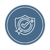 icon of a checkmark and shield