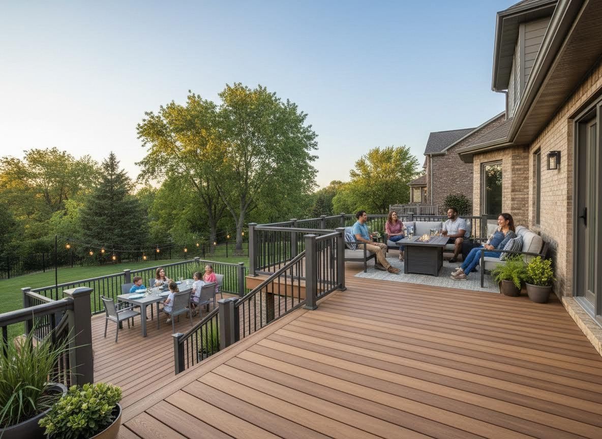 Multi-Level Composite Deck with Family & Friends Gathering