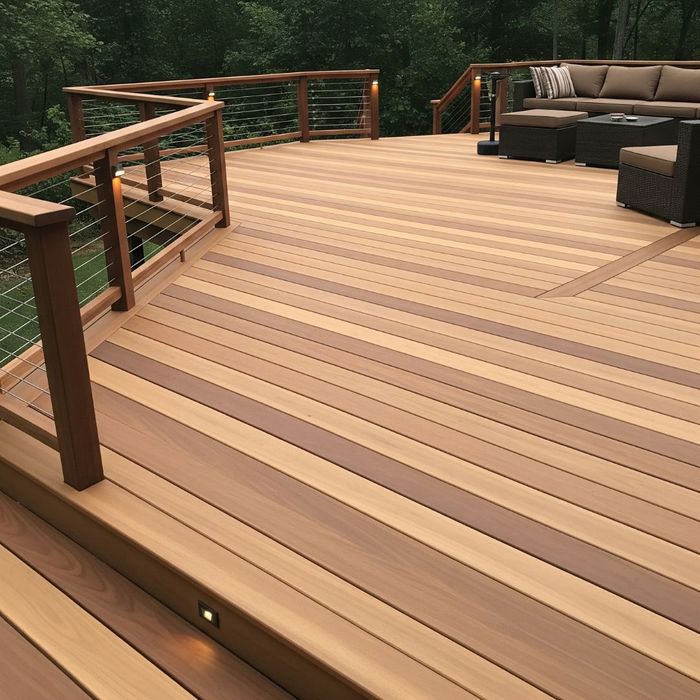 Wooden outdoor deck