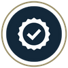 icon of badge with checkmark