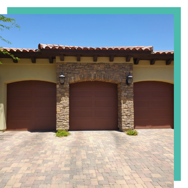 Garage doors painted