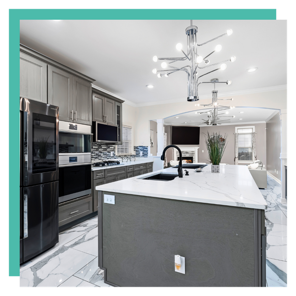 modern kitchen with updated painting