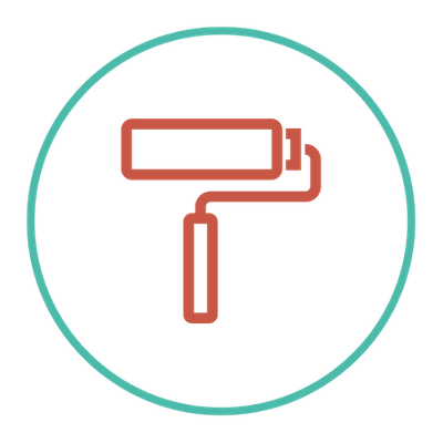 faded or discolored paint icon