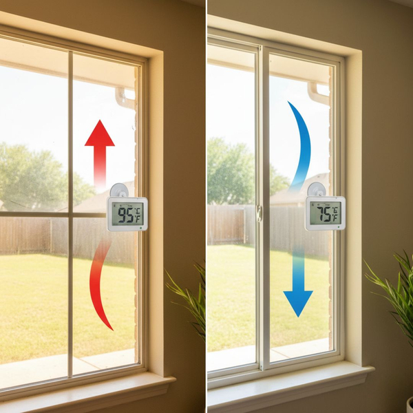 a comparison showing the difference between single pane and double pane windows
