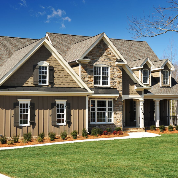 House with new windows and shutters 