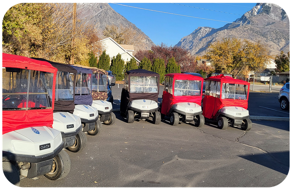 Covered golf carts