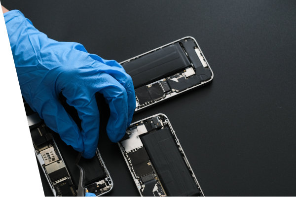 Cellphones torn apart
