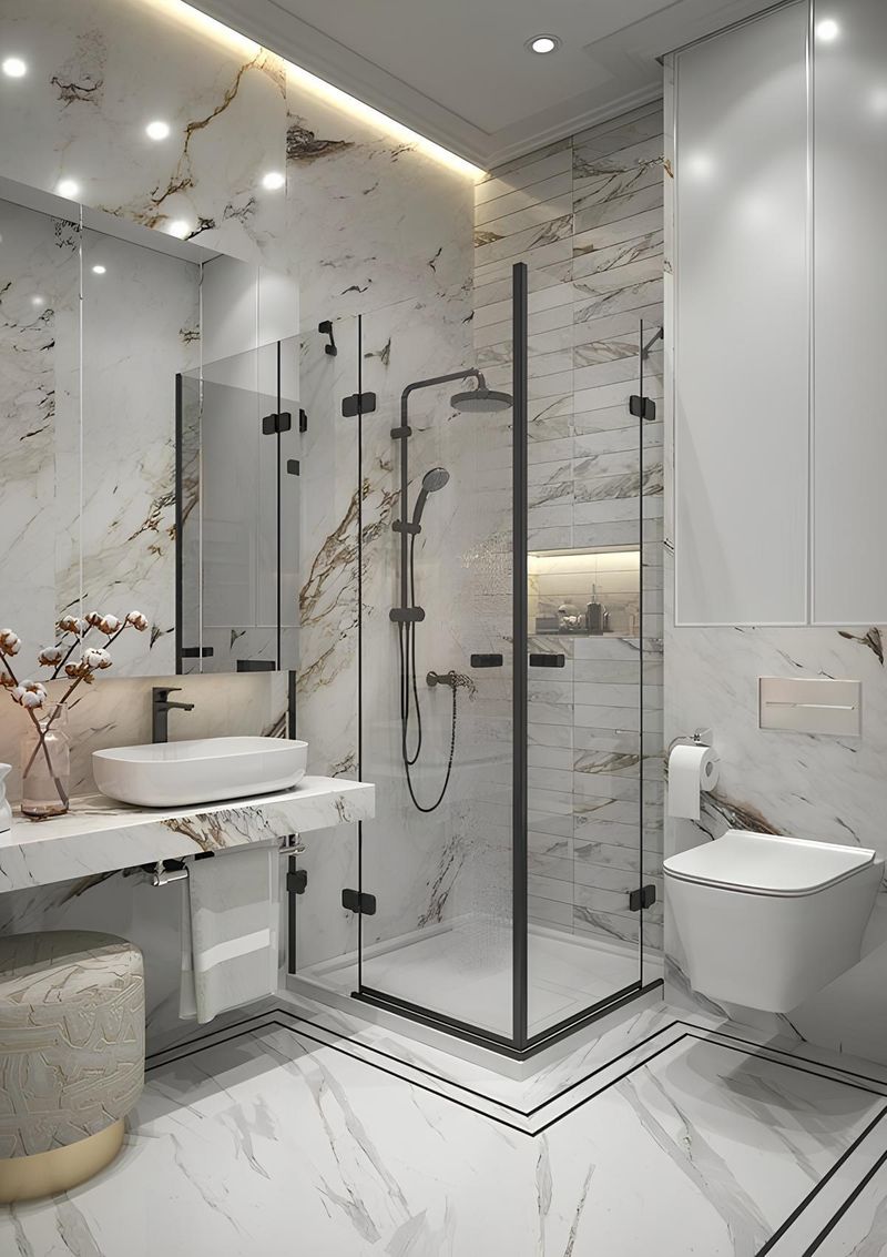 Contemporary bathroom shower