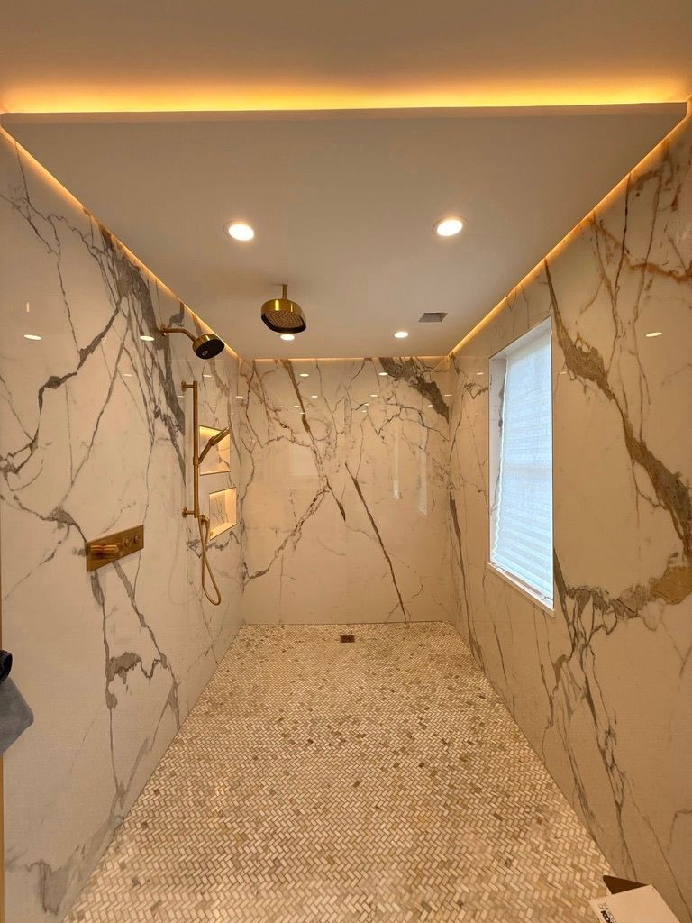 Ambient Illumination: LED Channel Lighting | Walk In Shower 