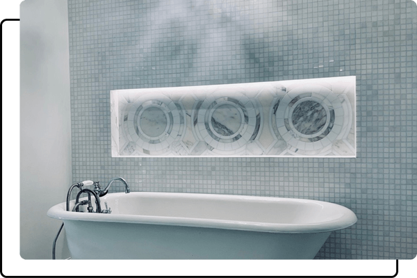 led niche above tub