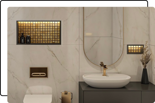 bathroom with light niches