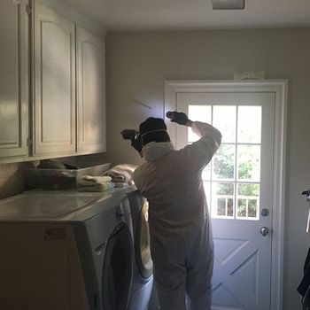Employee doing an in-home inspection