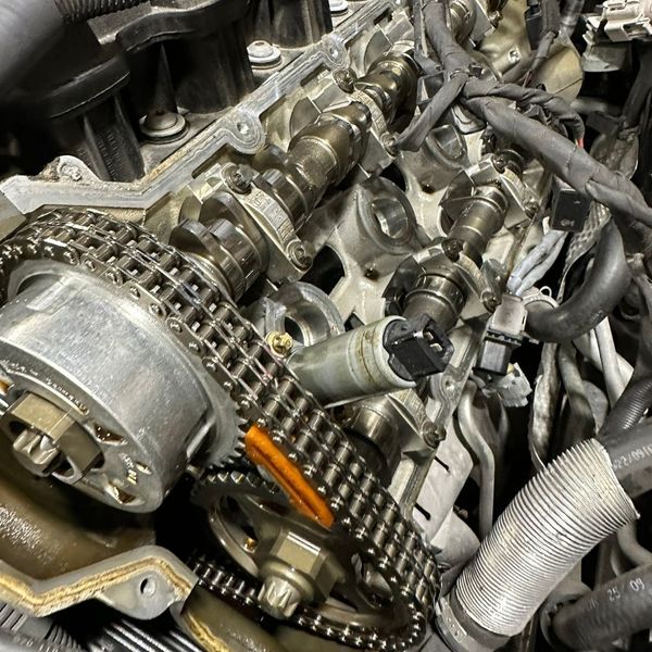 Inside view of a Porsche engine