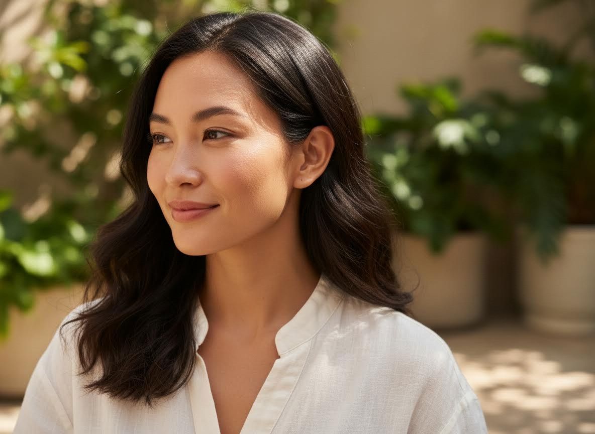 woman with smooth skin