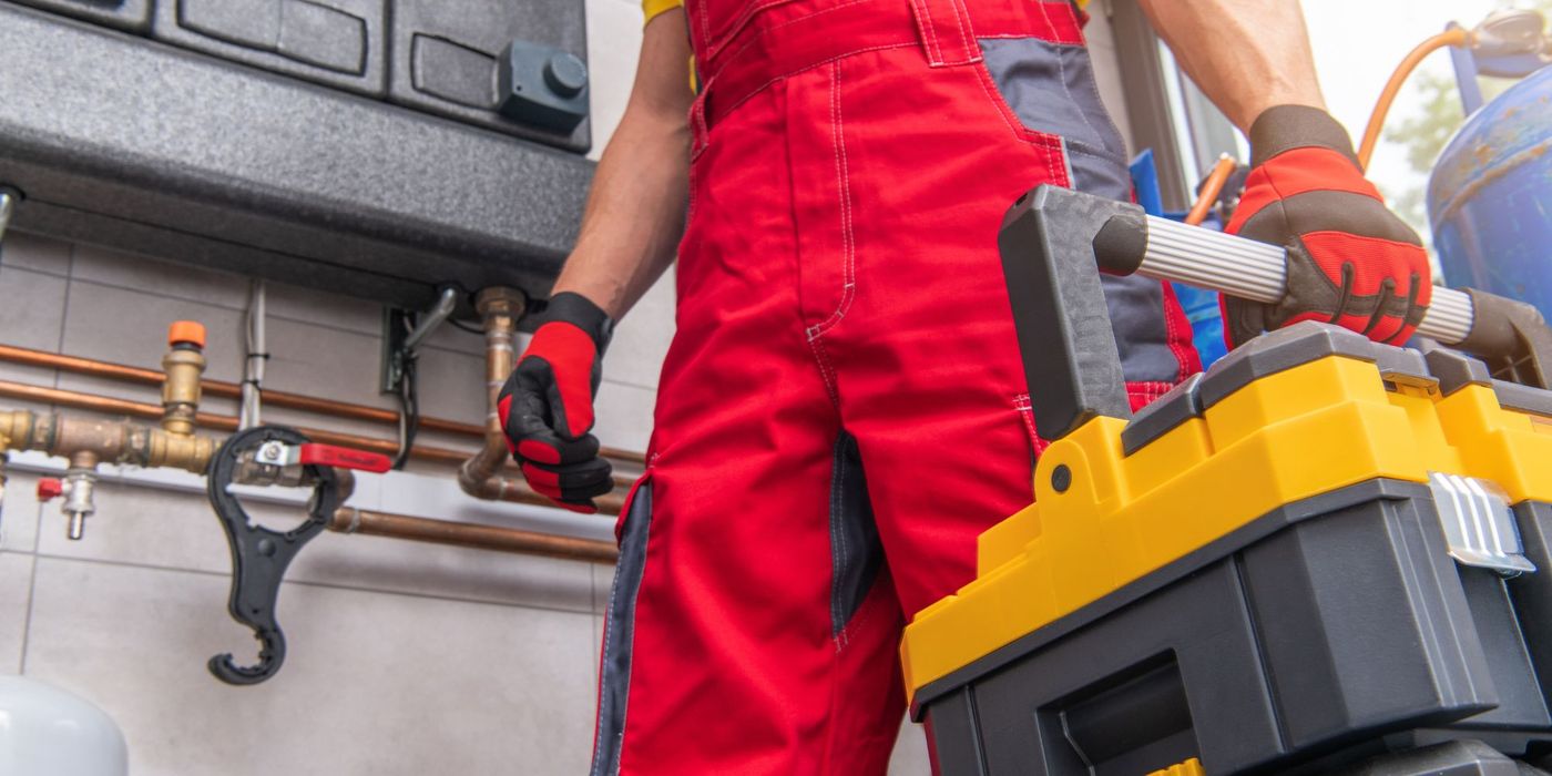 man with tools for hvac maintenance