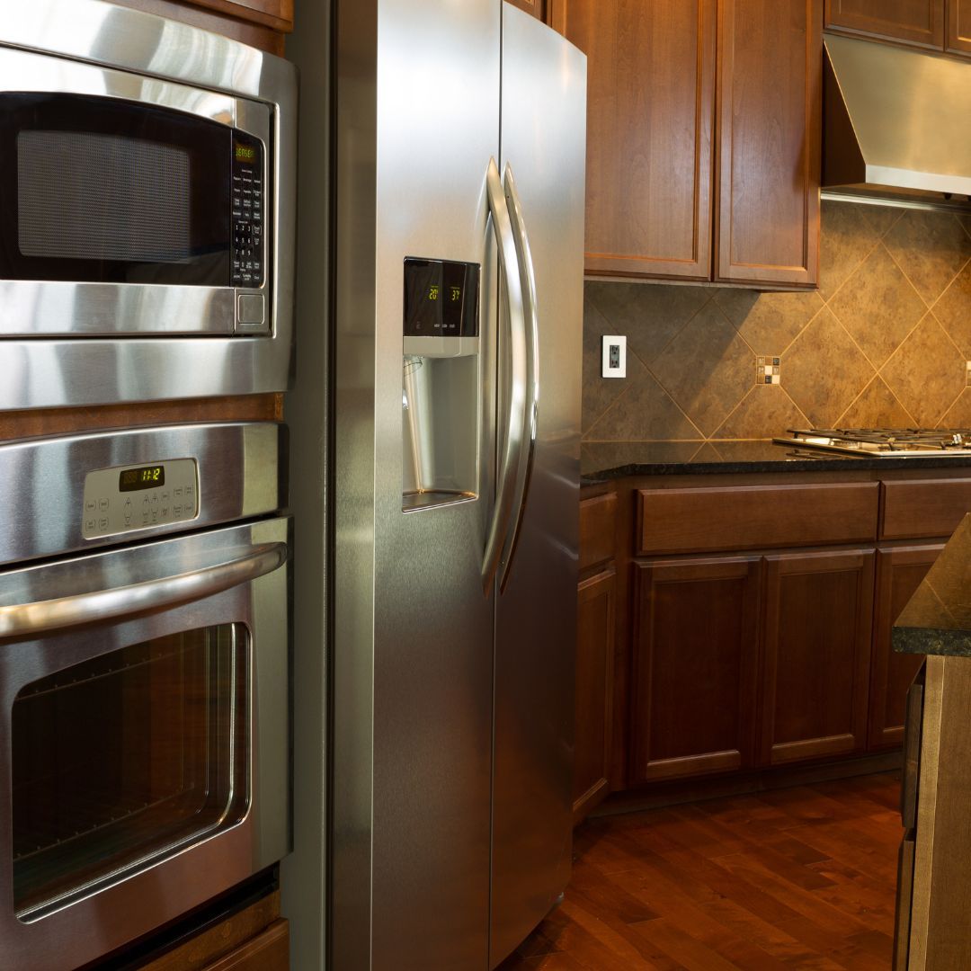 Luxury kitchen with stainless steel appliances