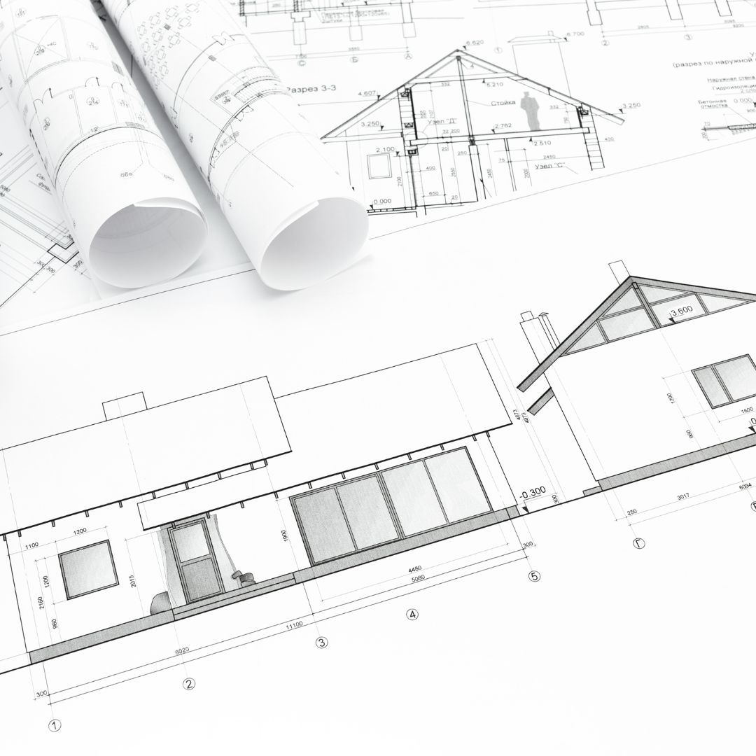 Architectural design plans for a house