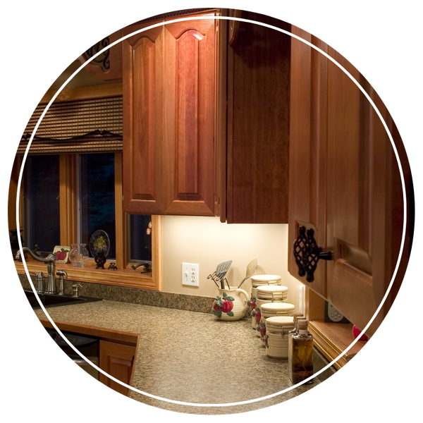 Kitchen cabinets and counter top